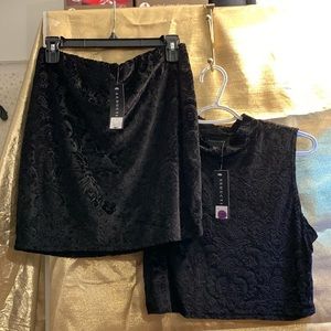 Mini skirt and crop top set